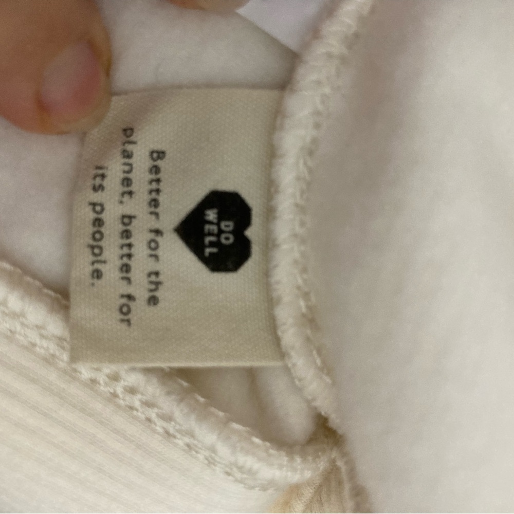 NWOT Madewell Super Comfy Organic MWL Line Cream Sweatshirt Size Small - Picture 8 of 9